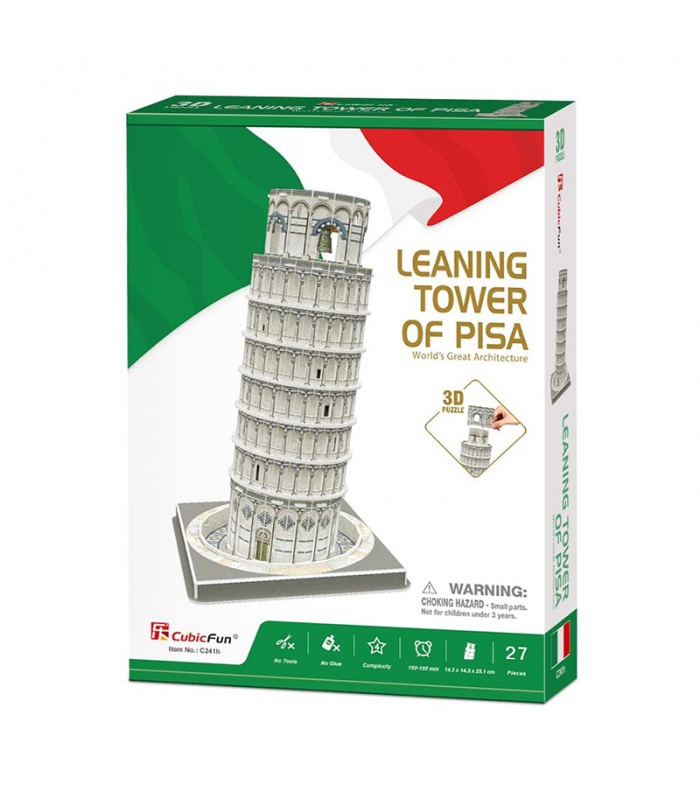 Cubicfun 3D Puzzle Leaning Tower of Pisa C241h Model Building Kits