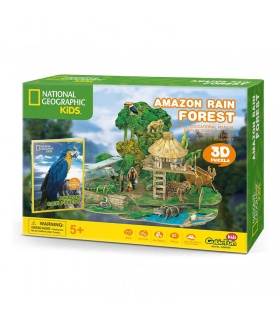 Cubicfun 3D 퍼즐 Amazon Rain Forest DS0979h 모델 구축 키트