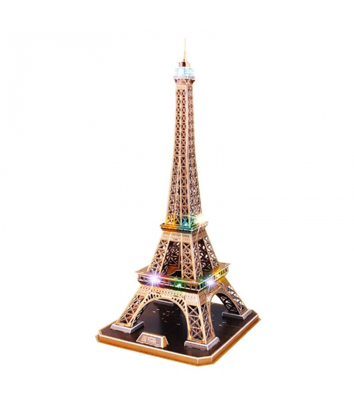Cubicfun 3D Puzzle Eiffelturm L091h Mit LED-Leuchten Modellbau-Kits