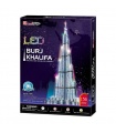 Cubicfun 3D Puzzle Burj Khalifa L133h With LED Lights Model Building Kits