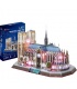 Cubicfun 3D Puzzle Notre Dame de Paris L173h With LED Lights Model Building Kits