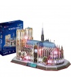 Cubicfun 3D Puzzle Notre Dame de Paris L173h With LED Lights Model Building Kits