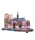 Cubicfun 3D Puzzle Notre Dame de Paris L173h With LED Lights Model Building Kits