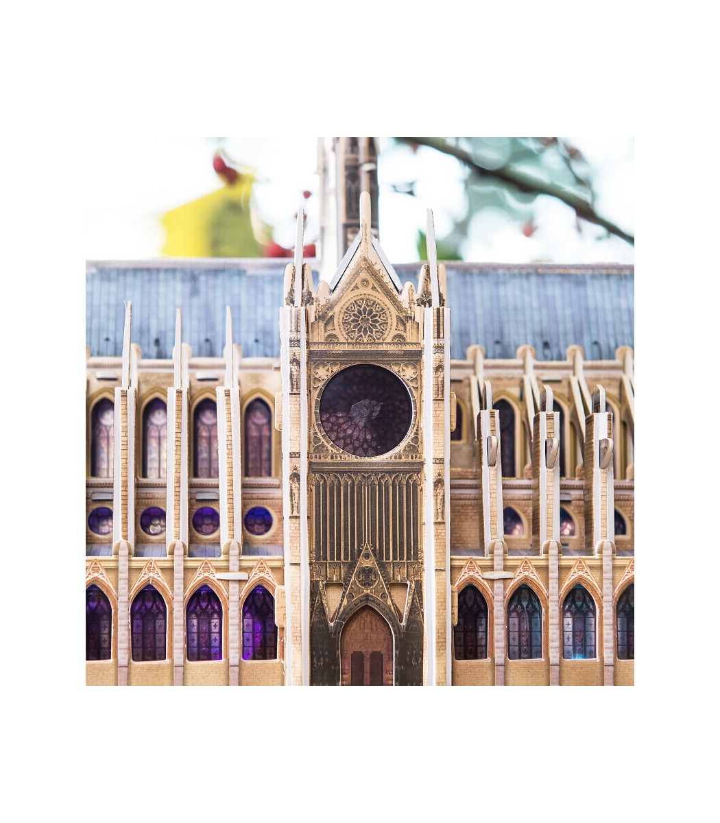 CubicFun Puzzle Notre Dame de Paris L173h With LED Lights Model Building Kits - BuildingToyStore.com