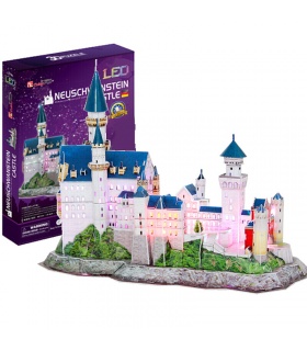 Cubicfun 3D Puzzle Schloss Neuschwanstein L174h Mit LED-Leuchten Modellbausätze