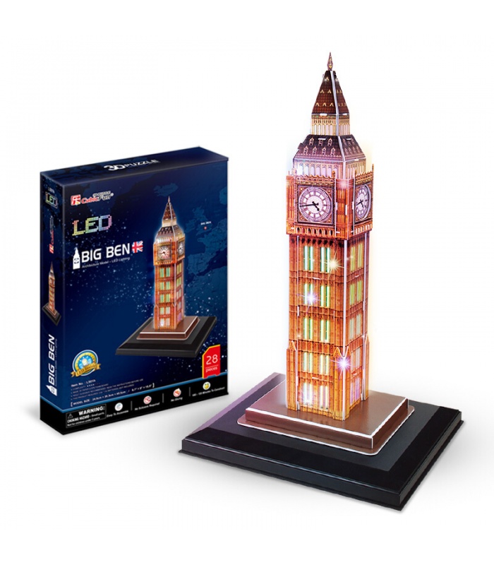 CubicFun 3D Puzzle Big Ben L501h Mit LED-Leuchten Modellbau-Kits