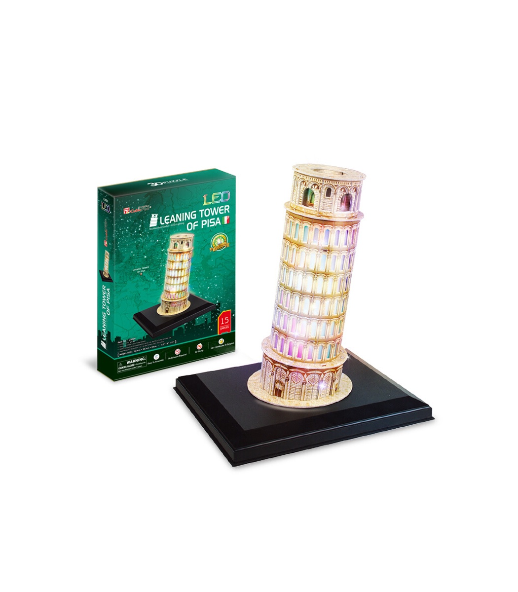 3d puzzle tower of pisa with led CUBICFUN 15 piece Educational a0102