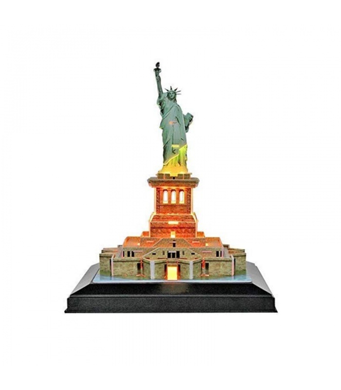 Cubicfun 3D Puzzle Statue Of Liberty L505h With LED Lights Model Building Kits