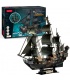 Cubicfun 3D Puzzle Large Queen Anne's Revenge Sailboat L522h With LED Lights Model