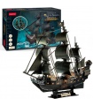CubicFun 3D Puzzle Großes Queen Anne's Revenge Segelboot L522h Mit LED-Leuchten Modellbau-Kits