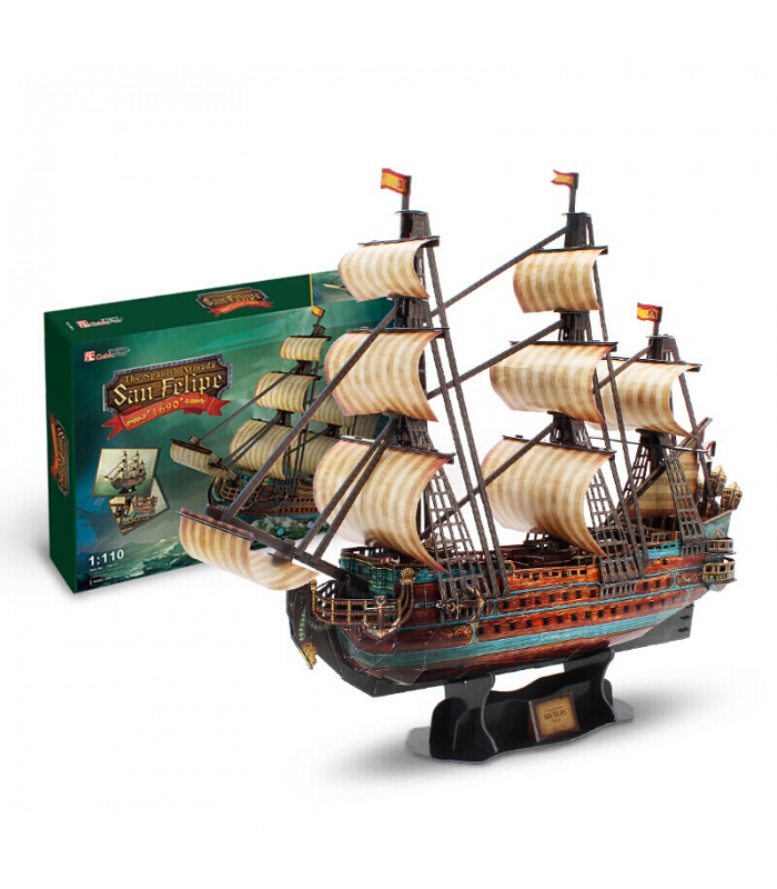 Rompecabezas 3D Cubicfun San Felipe Modelo de Barco T4017h la Construcción de modelos de Kits de