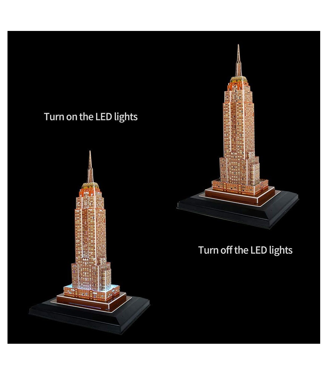 Fruitig Verward zijn eenzaam Cubicfun 3D Puzzle Empire State Building L503h With LED Lights Model  Building Kits - BuildingToyStore.com