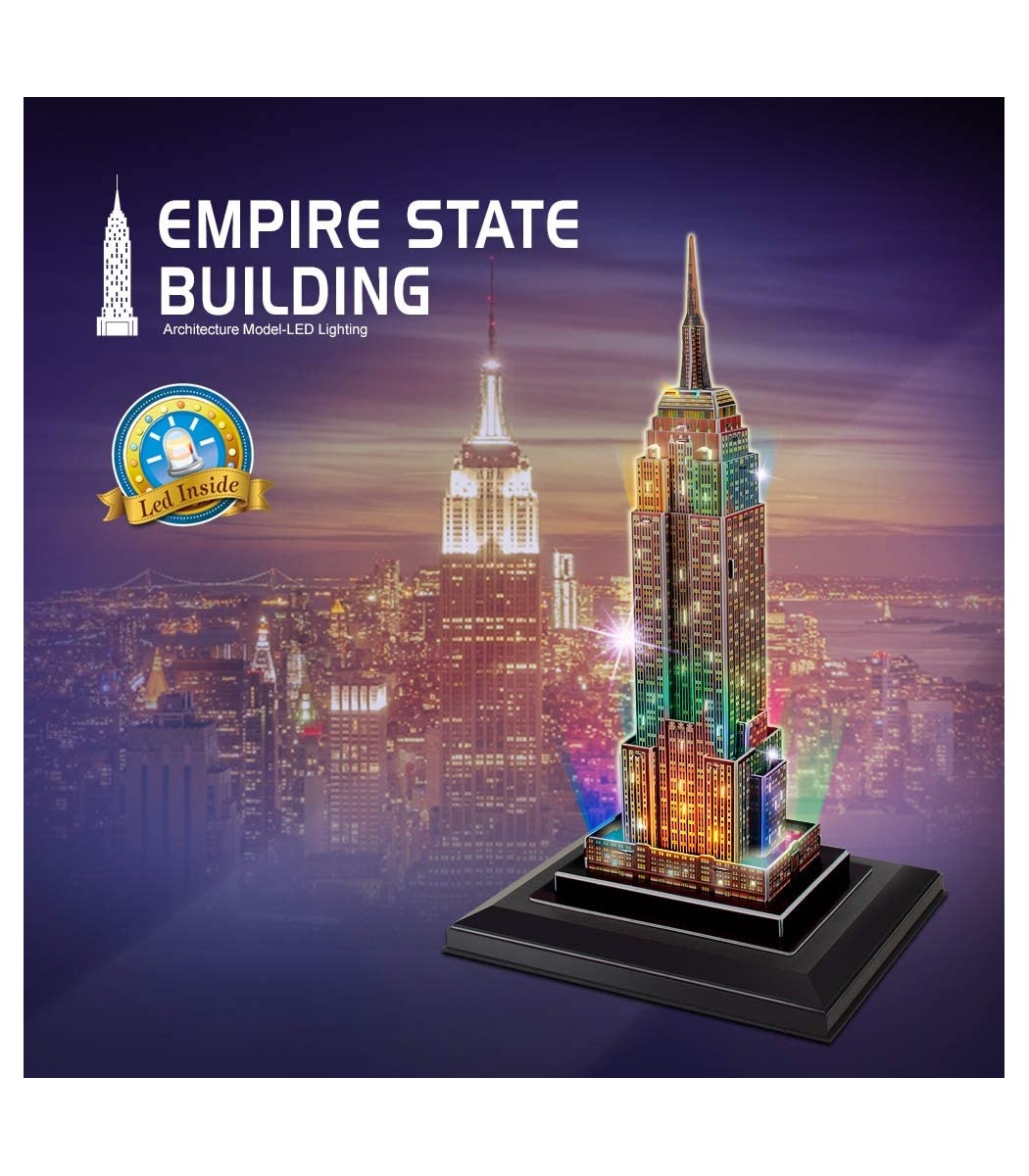 3d Puzzle Empire State Building LED 2 scelta/B-Ware New York CUBIC Fun LUCE LIGHT 