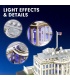Rompecabezas 3D Cubicfun de la Casa Blanca L504h Con Luces LED de la Construcción de modelos de Kits de