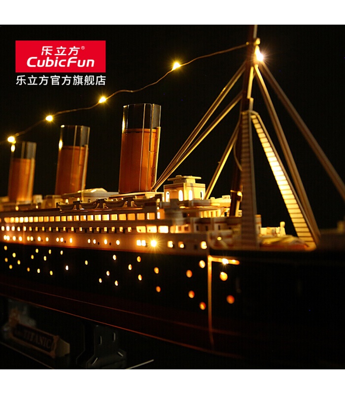 Cubicfun 3D Titanic Schiff L521h Mit LED-Leuchten Modellbau-Kits