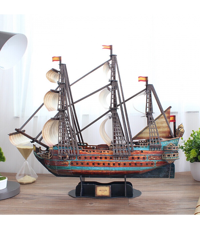 Rompecabezas 3D Cubicfun San Felipe Modelo de Barco T4017h la Construcción de modelos de Kits de