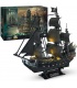 Cubicfun 3D Puzzle The Queen Anne's Revenge L520h With LED Lights Model Building Kits