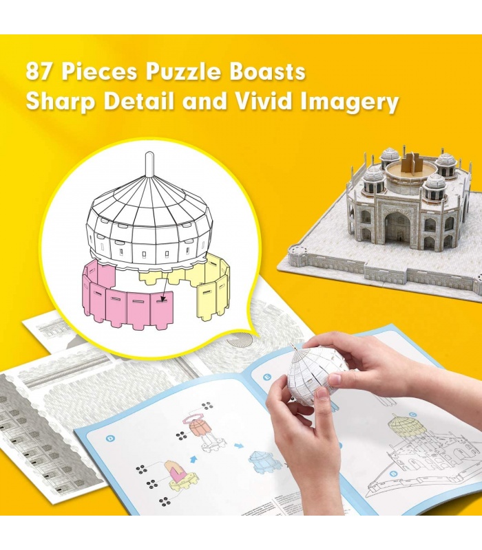 CubicFun 3D 퍼즐 타지마할 내셔널 지오그래픽 시리즈 DS0981h 모델 구축 키트