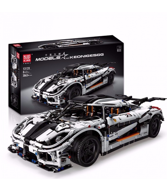 FORM KÖNIG 13120 Koenigsegged Sports Racing White Car Bausteine Spielzeugset