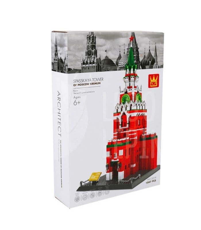 WANGE Architecture モスクワのスパスカヤ塔 ロシア クレムリン 5219 ビルディングブロック おもちゃ