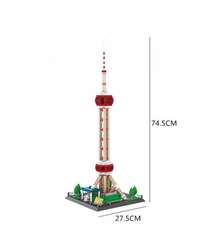 WANGE有名な建築東方明珠塔のステレオモデル5224ビルブロック玩具セット