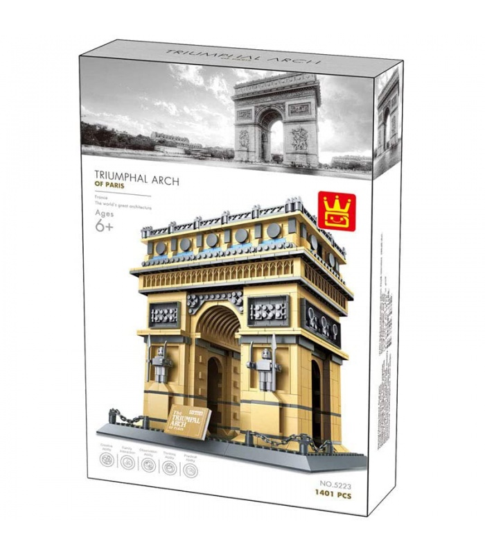 WANGE Architecture Paris Arc De Triomphe 5223 Blocs de Construction Jouets Jeu