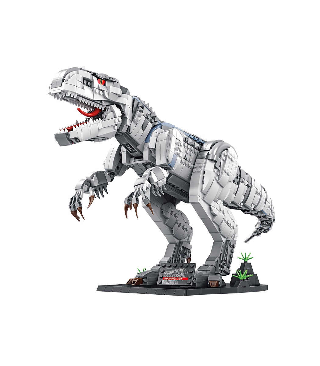 1 Set Jurassic Park Dinosaur World Minifigures White Indominus Rex Blocks Toy 