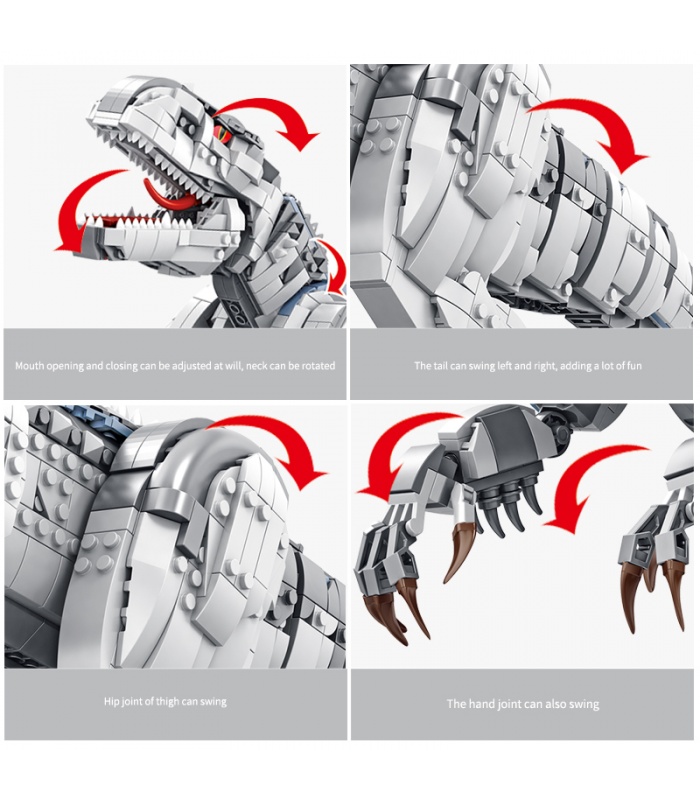 PANLOS 611002 Mundo de los Dinosaurios Mejor Depredador Tyrannosaurus Bloques de Construcción de Juguete Set