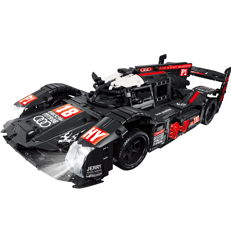 Custom Audi R18 Super Racing Car MOC Building Bricks Toy Set 1928 Pieces