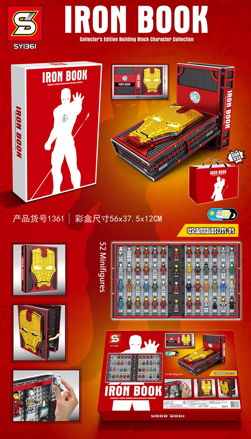 Lego book iron man store
