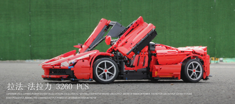 Benutzerdefinierte LaFerrari F150 MOC Bausteine Spielzeug Set 3260 Stück