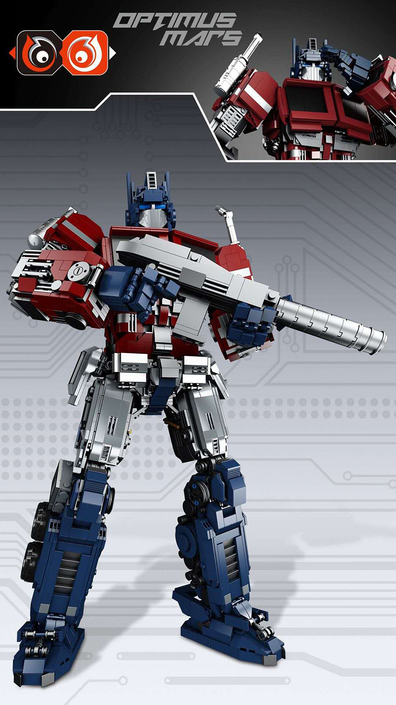 Custom MOC Optimus Prime Transforming Building Bricks Toy Set 2700 Pieces