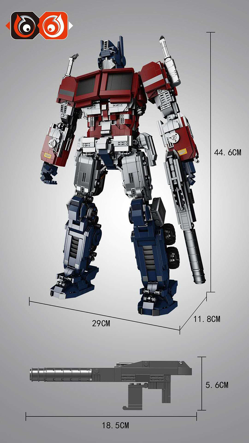 Custom MOC Optimus Prime Transforming Building Bricks Toy Set 2700 Pieces