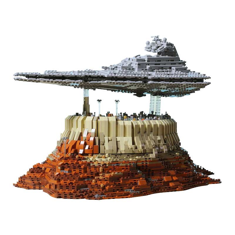 Custom Star Destroyer Empire Over Jedha City Star Wars Building Bricks Toy Set 5098 Pieces