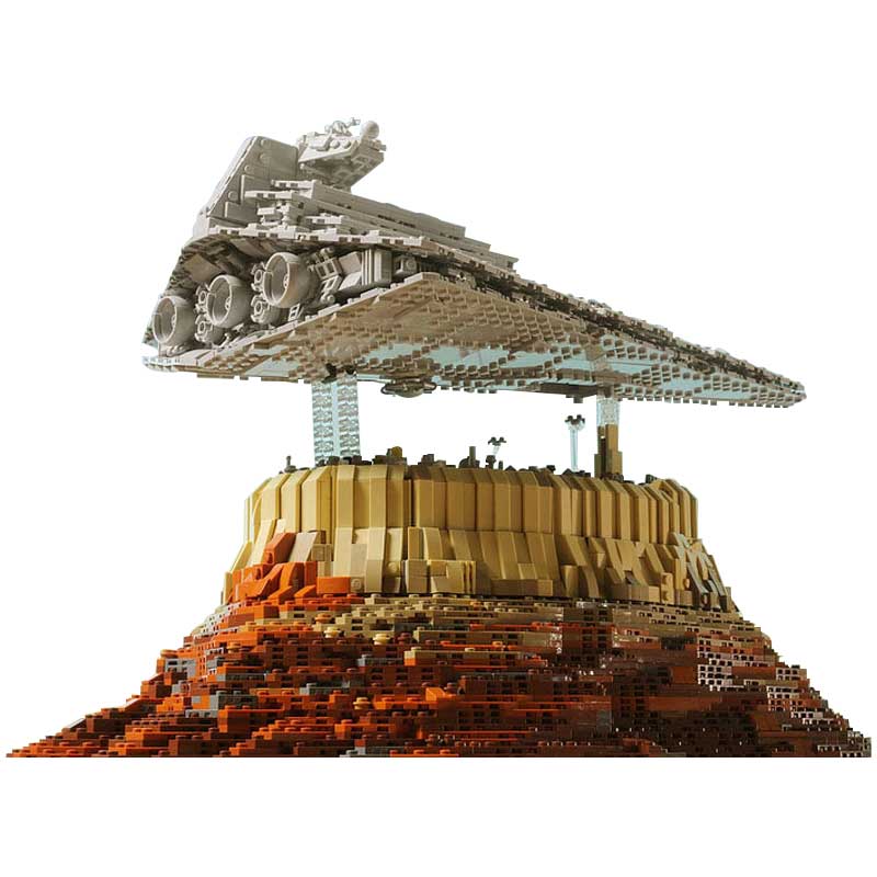 Custom Star Destroyer Empire Over Jedha City Star Wars Building Bricks Toy Set 5098 Pieces