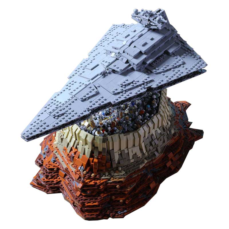 Benutzerdefiniertes Sternenzerstörer-Imperium über Jedha City Star Wars Bausteine Spielzeugset 5098 Teile