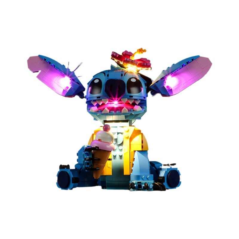 Custom Stitch LED Light Version Building Bricks Toy Set 730 Pcs