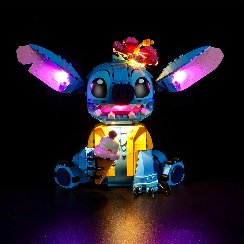 Custom Stitch LED Light Version Building Bricks Toy Set 730 Pcs