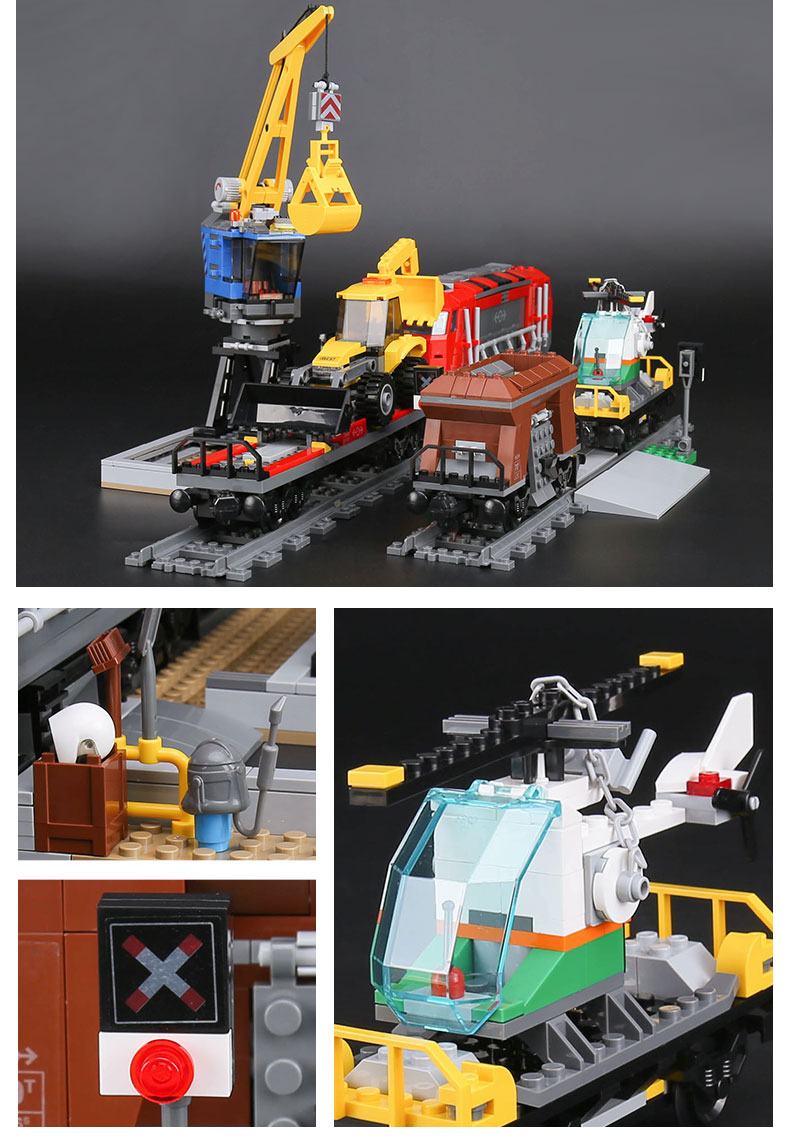 CUSTOM 02009 Heavy-Haul Train Building Bricks Set