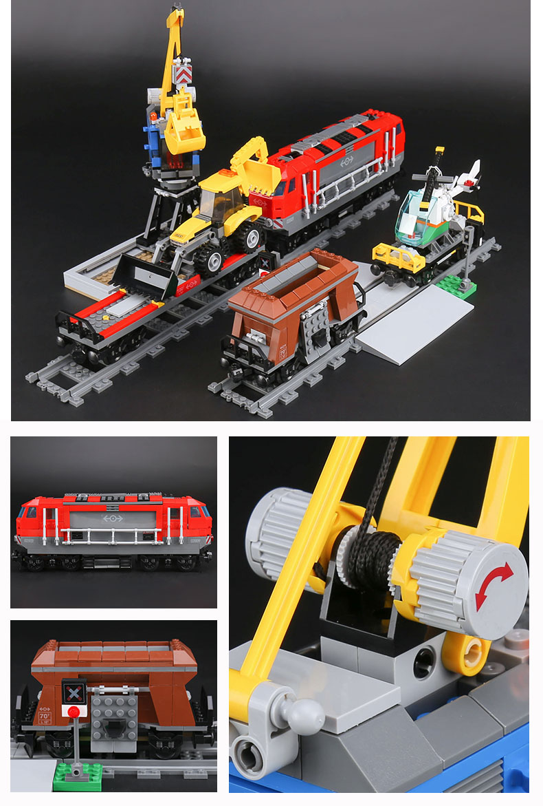 CUSTOM 02009 Heavy-Haul Train Building Bricks Set