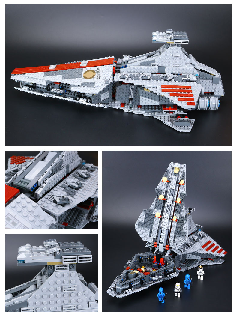 CUSTOM 05042 빌딩 블록 Venator-Class Republic Attack Cruiser 빌딩 브릭 세트