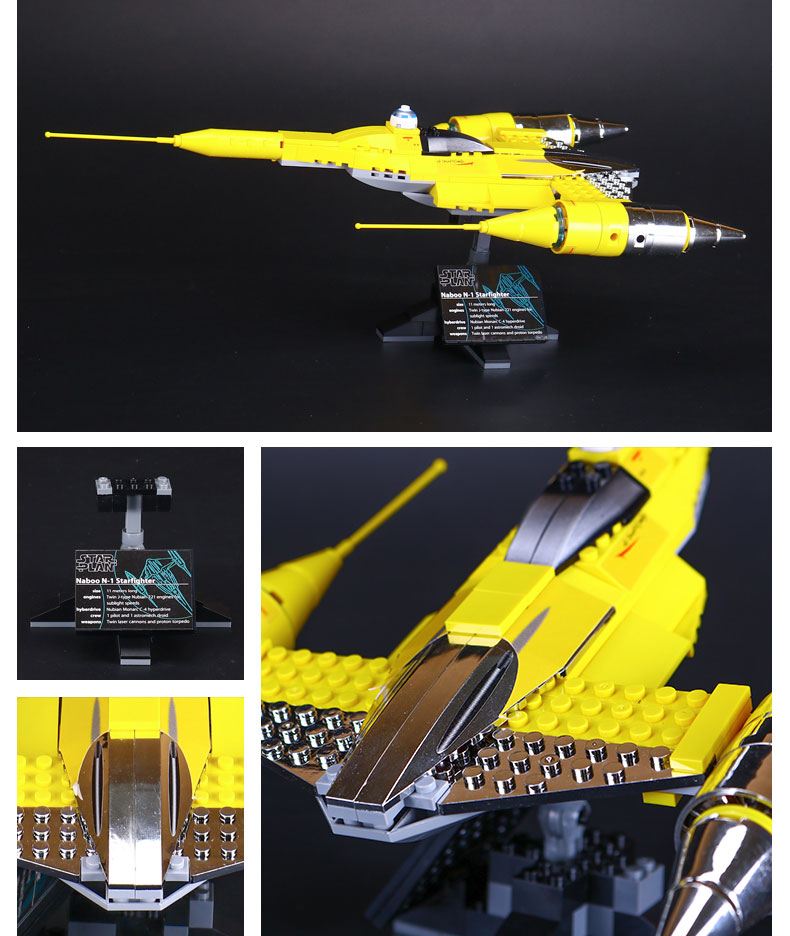 CUSTOM 05060 빌딩 블록 스타워즈 스페셜 에디션 Naboo Starfighter 빌딩 브릭 세트