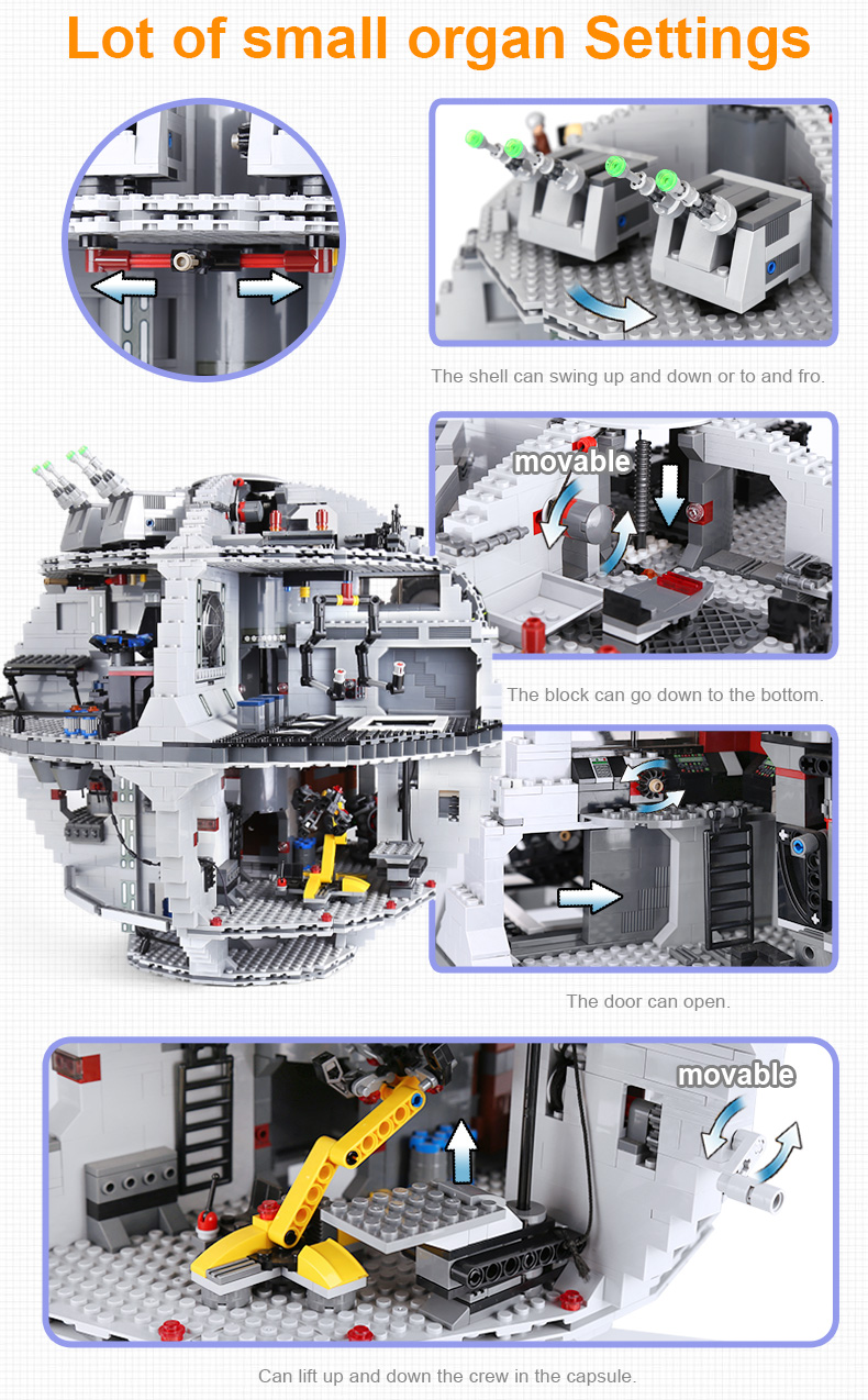 CUSTOM 05063 Building Blocks The Darth Star Building Brick Sets