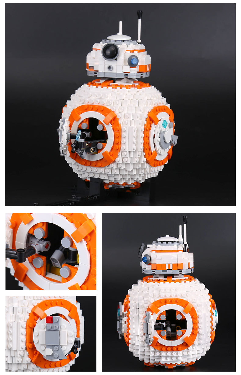 CUSTOM 05128 Bausteine Spielzeug Star Wars Die letzten Jedi BB-8 Bausteine