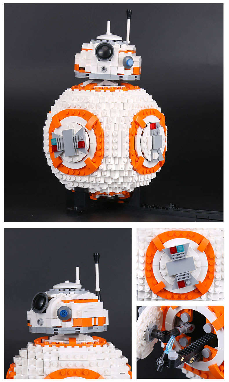 CUSTOM 05128 Bausteine Spielzeug Star Wars Die letzten Jedi BB-8 Bausteine