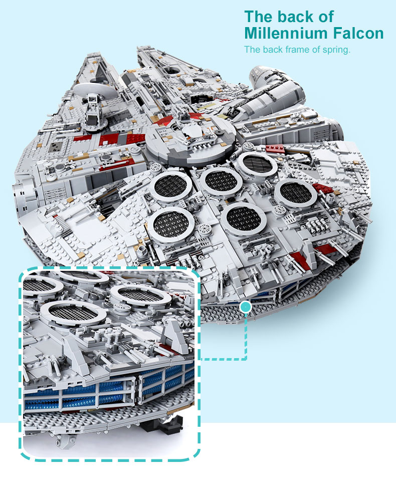 CUSTOM 05132 Building Blocks  Star Wars Millennium Falcon Building Brick Sets