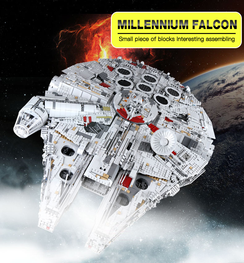 CUSTOM 05132 Building Blocks  Star Wars Millennium Falcon Building Brick Sets