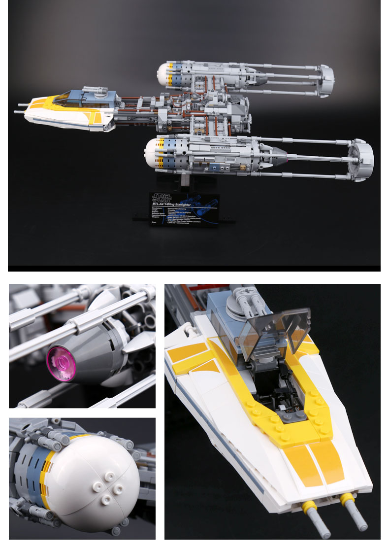 CUSTOM 05143 Star Wars Y-Wing Starfighter Building Bricks Set