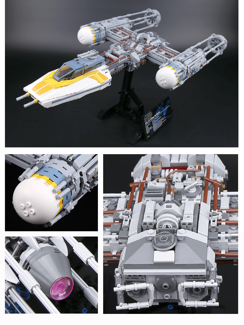 CUSTOM 05143 Star Wars Y-Wing Starfighter Building Bricks Set