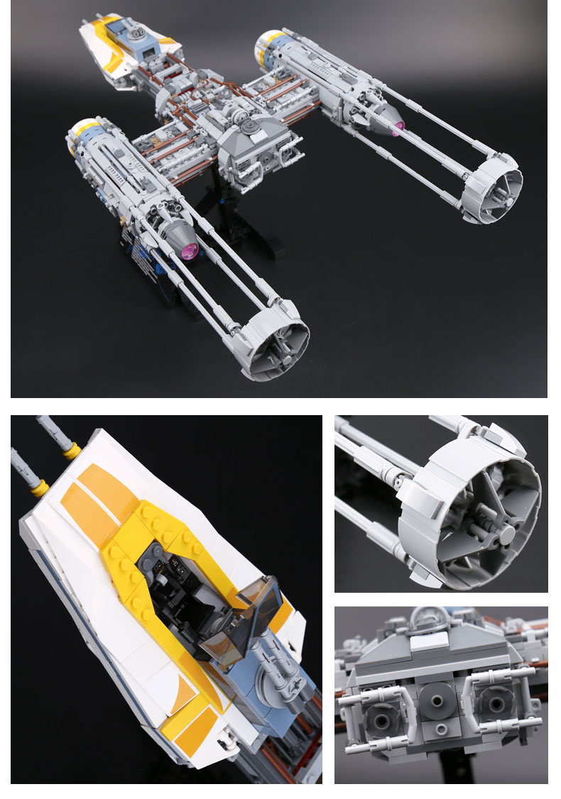 CUSTOM 05143 Star Wars Y-Wing Starfighter Building Bricks Set